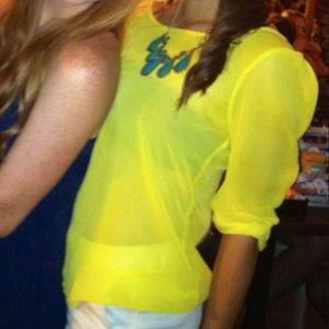 Yellow Sheer Top